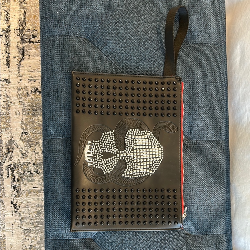 Studded Black Clutch Bag